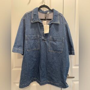 H&M (divided) denim shirt dress